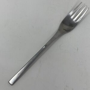 1 Dinner Fork National Stainless Leonora Japan Satin Sleek Mid Century Mod Curve